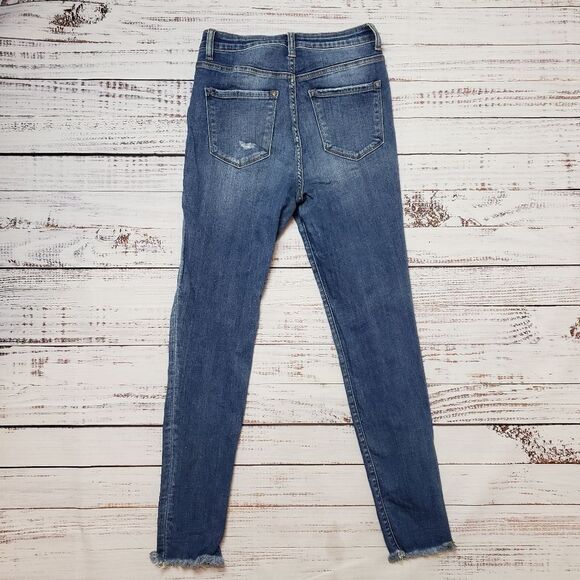 Bridge by Gly jeans - Curvy High Rise Ankle distressed skinny jeans raw hem - Picture 2 of 13